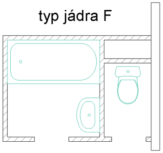 Rekonstrukce bytového jádra typ F